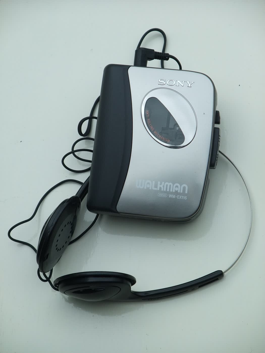 Tocador portátil de fita cassete Sony da década de 1990